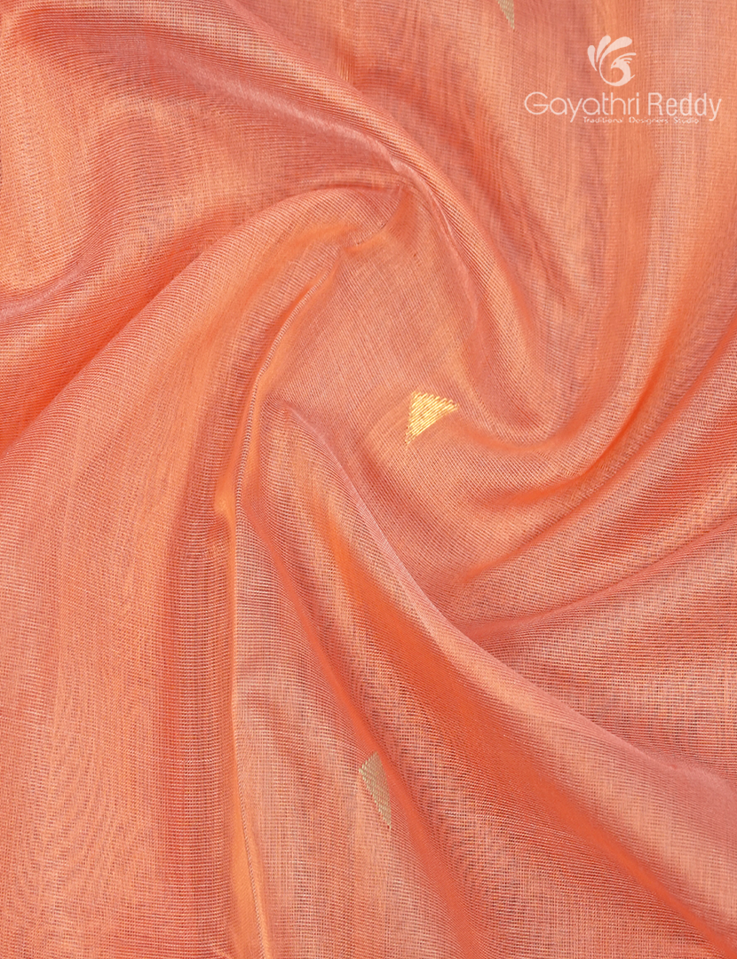 Pure Chanderi Sico Saree in Peach