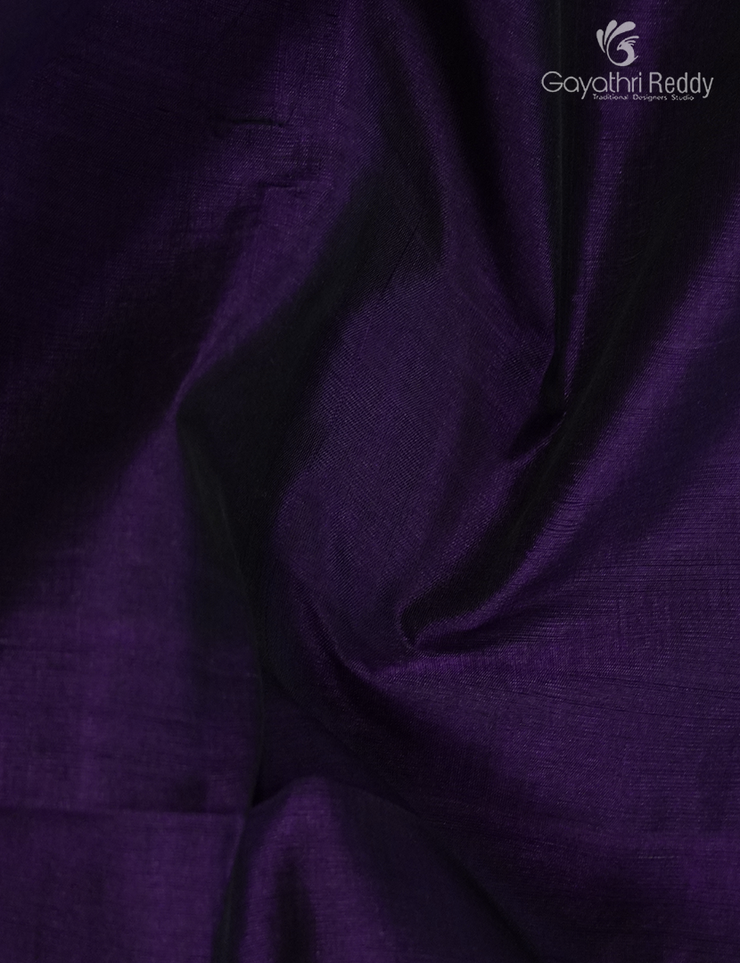 Pure Arani Sico Saree in Deep Violet and Lime Green