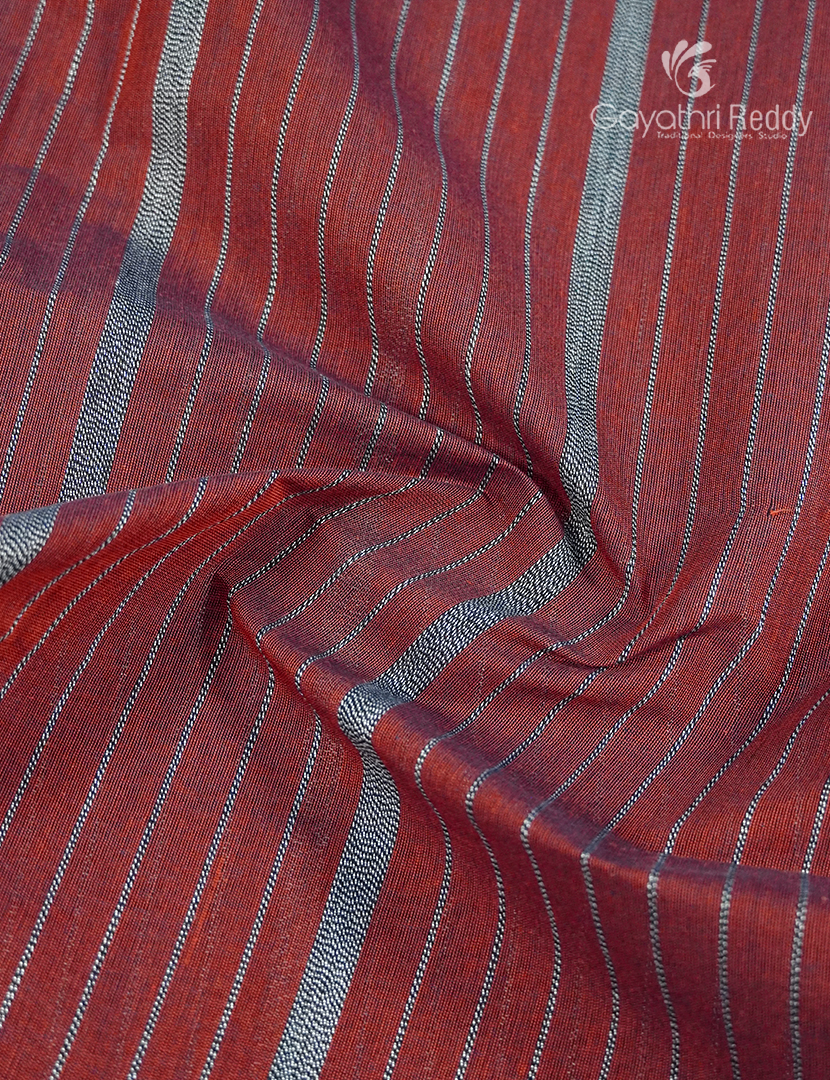Pure Handloom Cotton Saree in Red