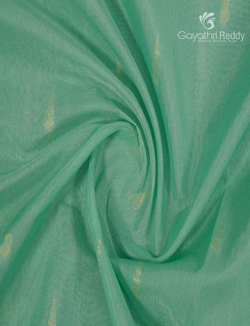 Kanchipuram Sico Saree Mint Green and Red