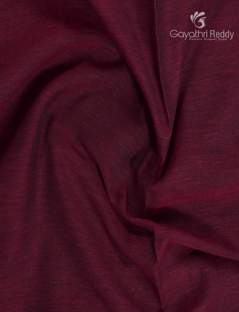 Jamdani Cotton Saree in Deep Magenta