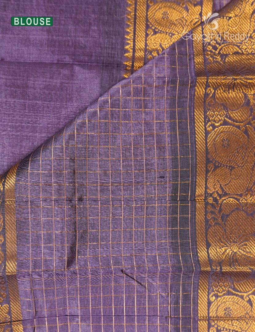 Pure Mangalagiri Langa Voni Set in Lavender