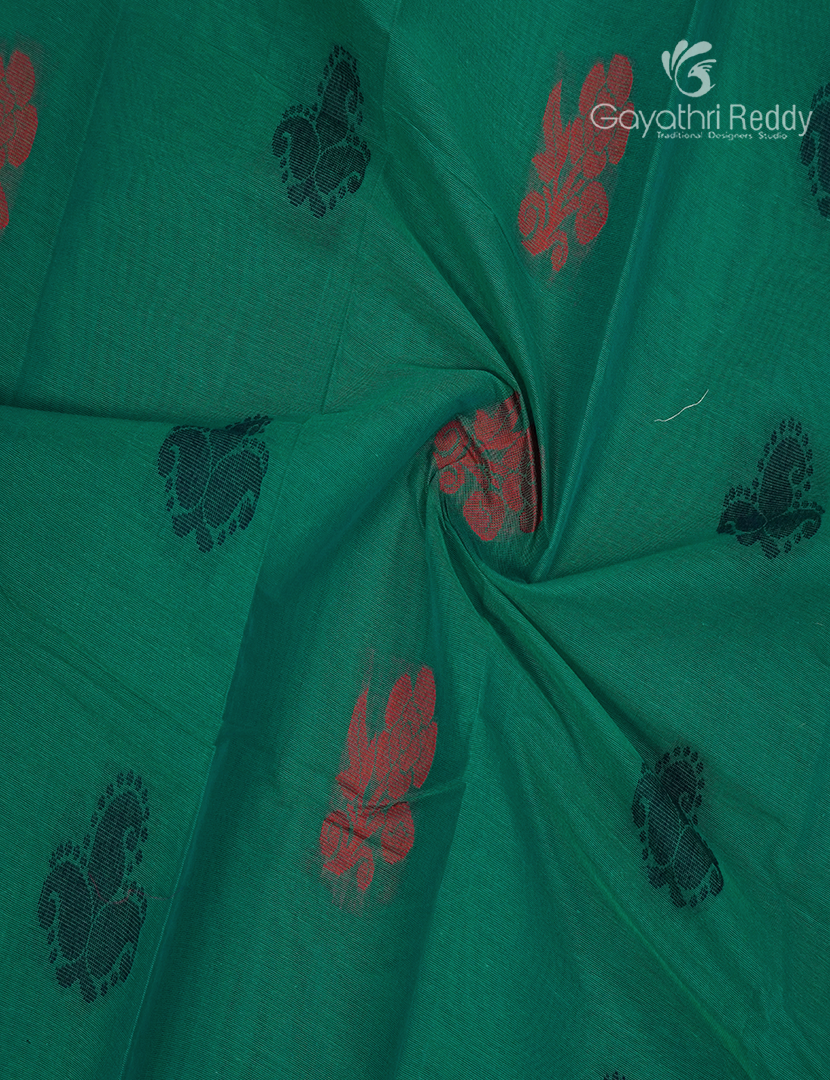 Pure Kanchi Cotton Saree in Rama Blue