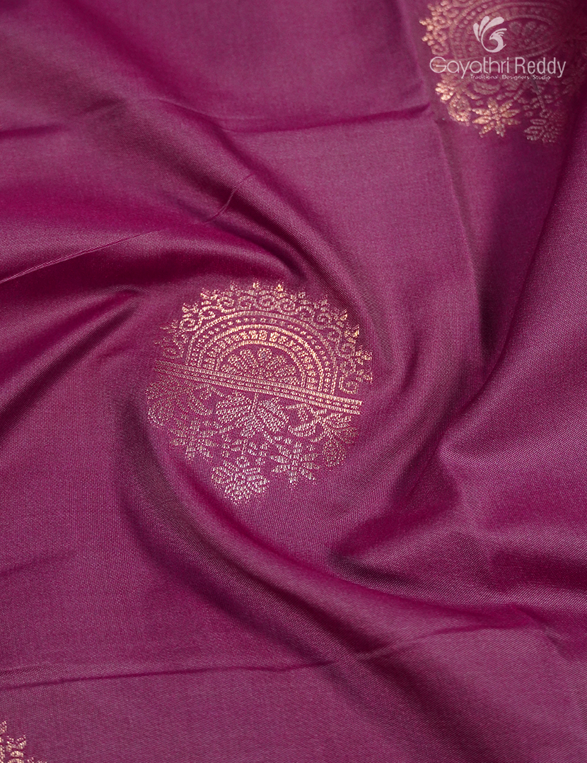 Semi Kanchipuram Art Silk Saree in Deep Onion Pink