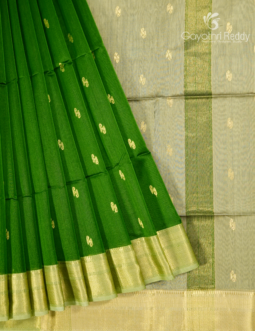 PURE CHANDERI BUTTA SAREES -CPS1202