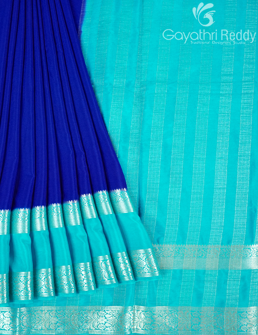 SEMI MYSORE CRAPE SAREE-SMC333