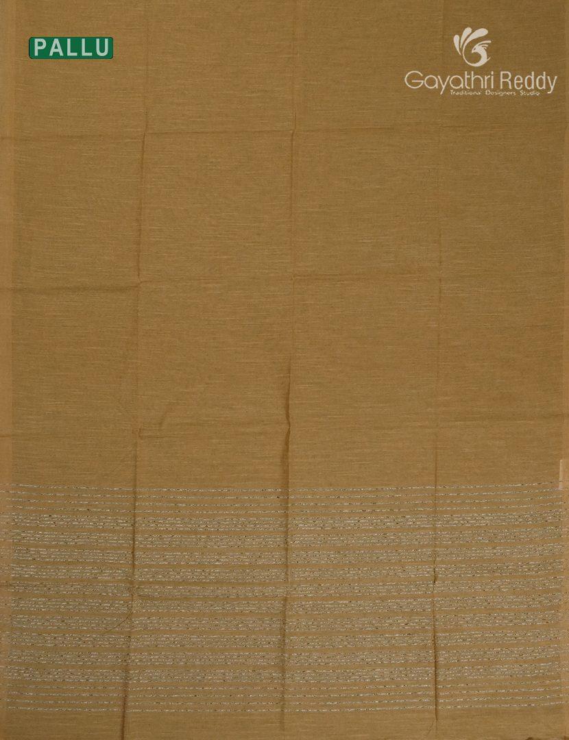 Pure Handloom Cotton Saree in Beige