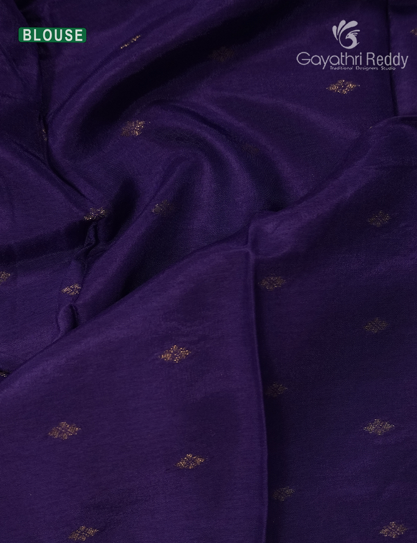 Semi Mysore Crepe Saree in Burgundy
