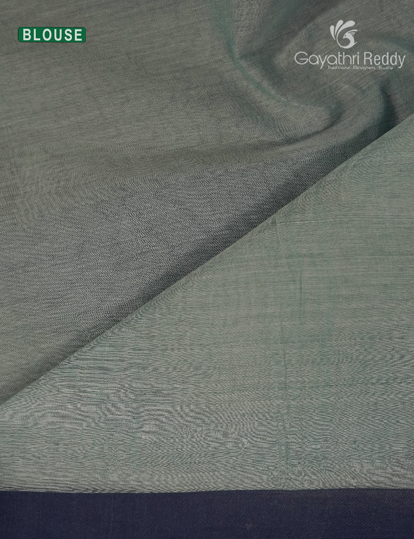 Jamdani Cotton Saree in Sage Green