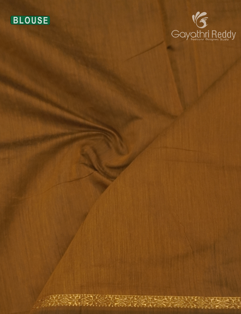 Sico Saree in Persian Blue and Mustard