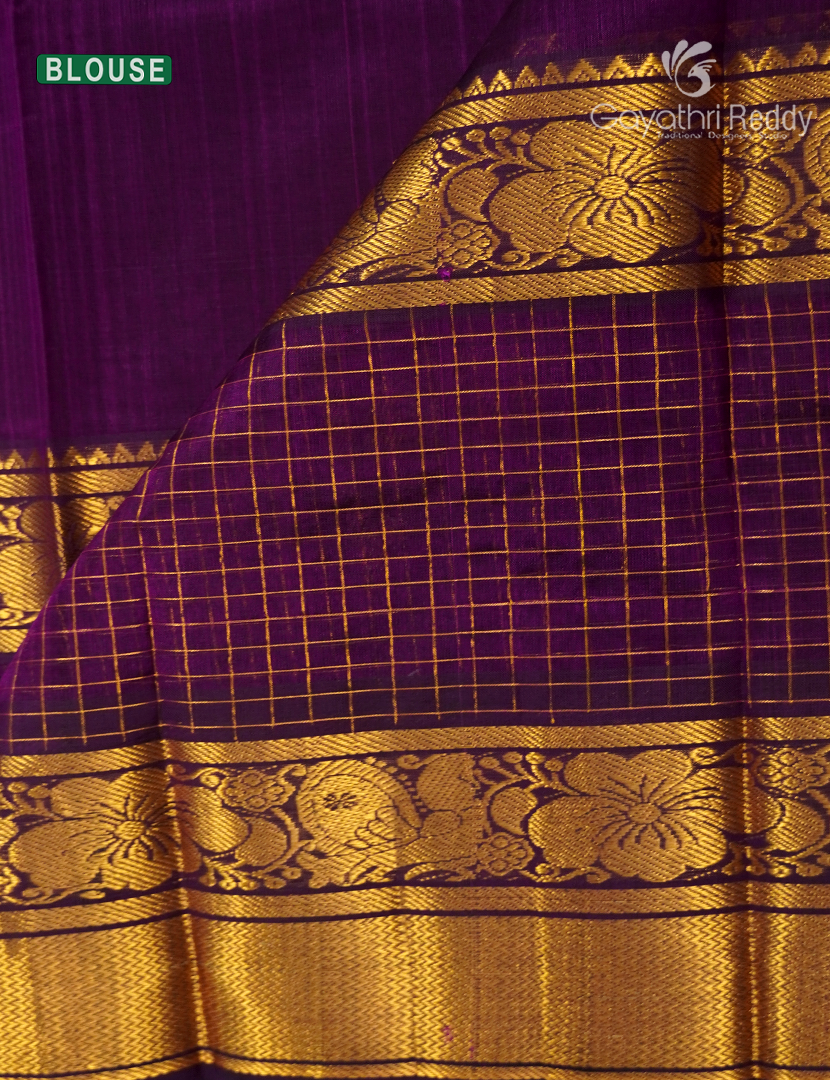 Pure Mangalagiri Langa Voni Set in Deep Purple