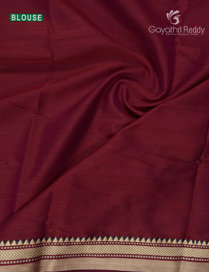 Pure Narayanpet Cotton Saree in Maroon