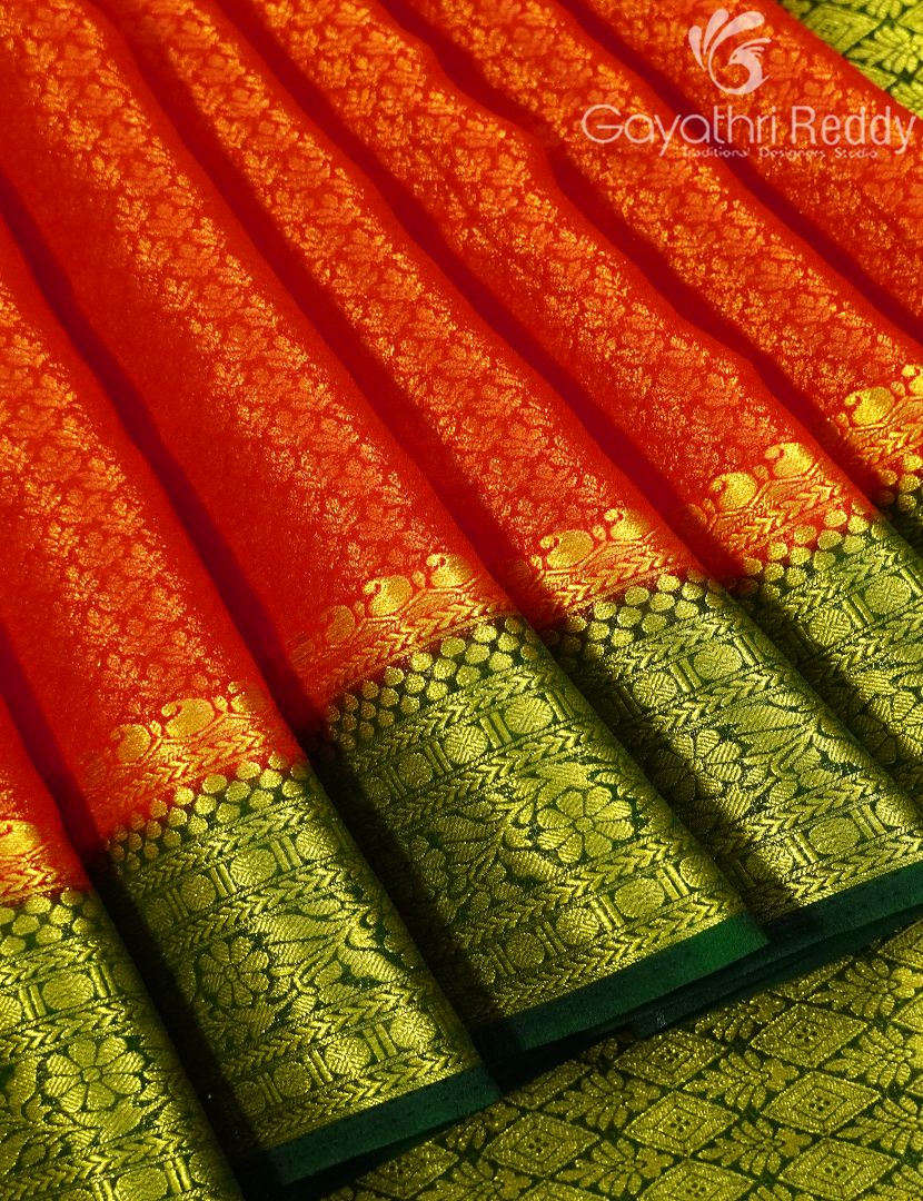 SEMI MYSORE CREPE SAREE-SMC382