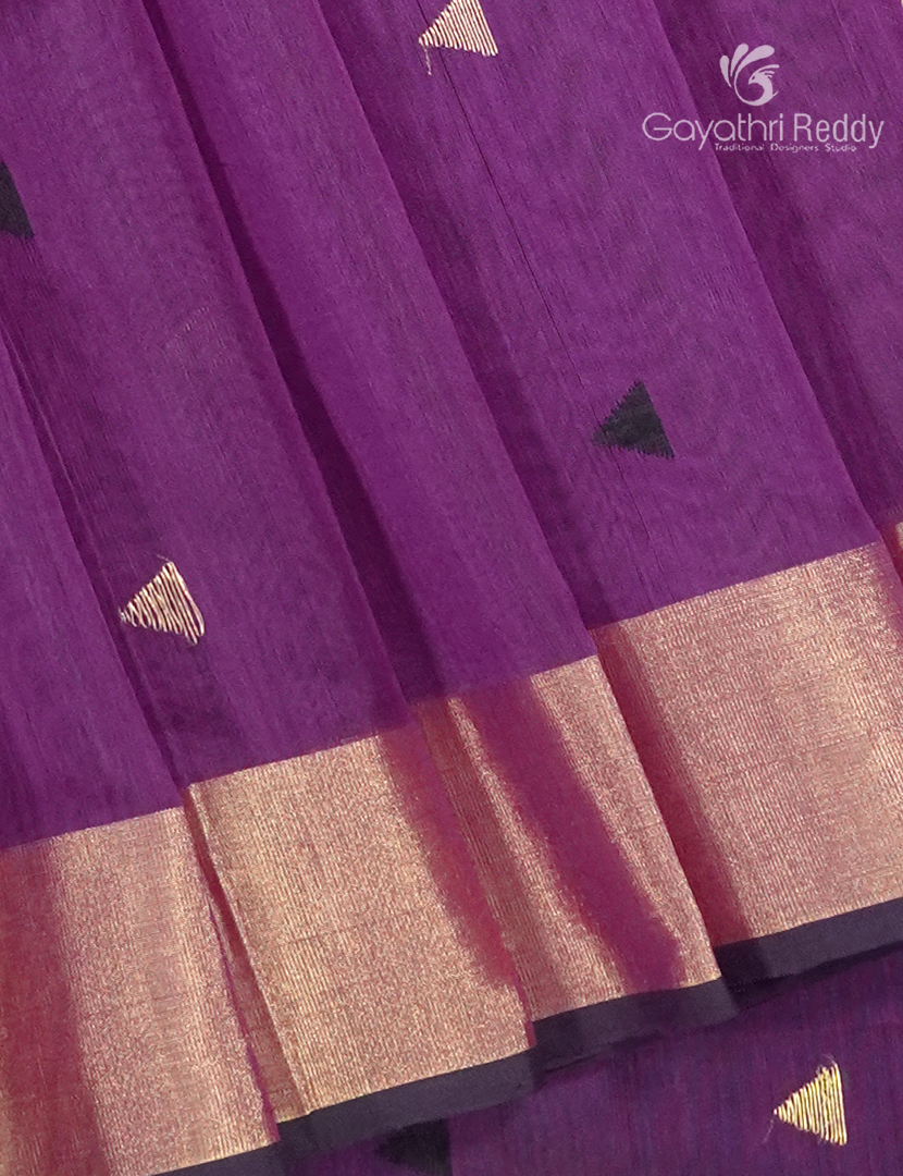 Pure Chanderi Sico Saree in Purple