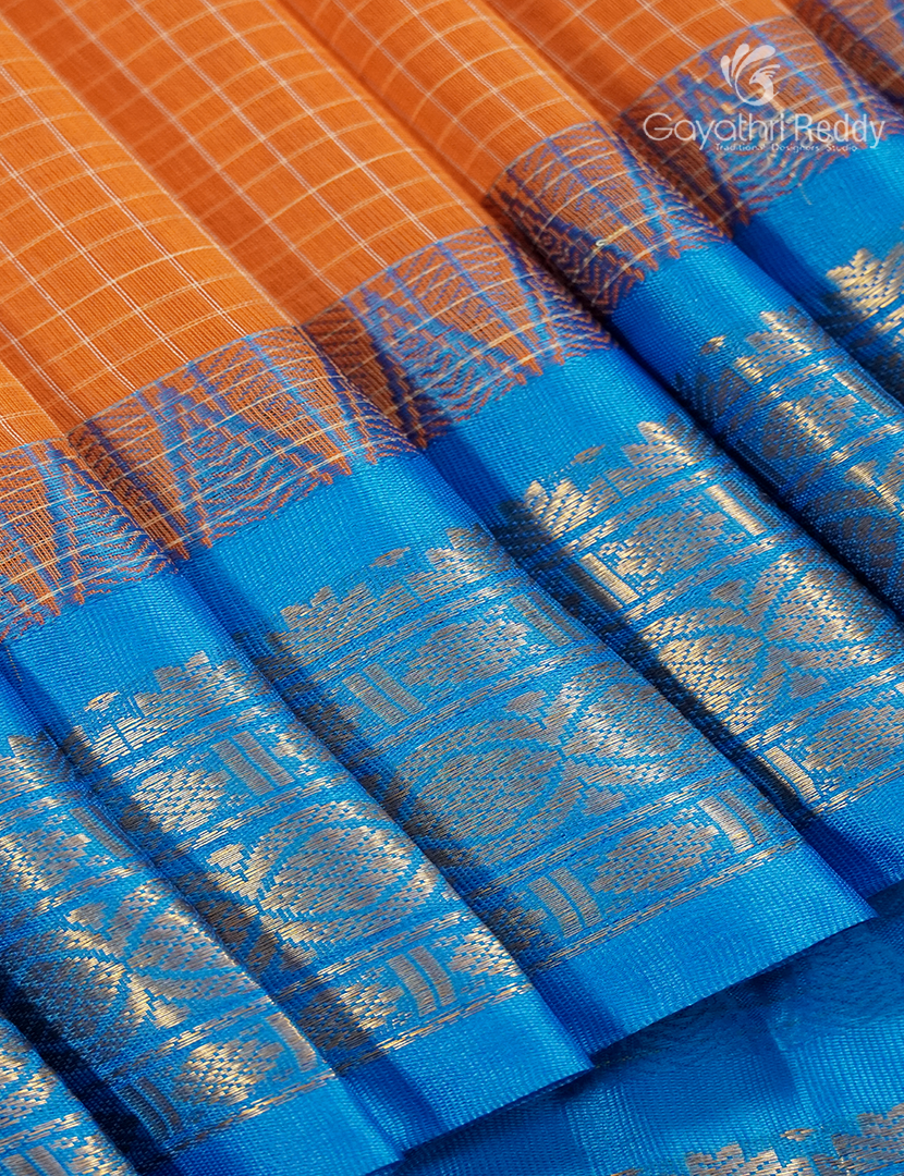 Pure Gadwal Cotton Saree-GGC1629