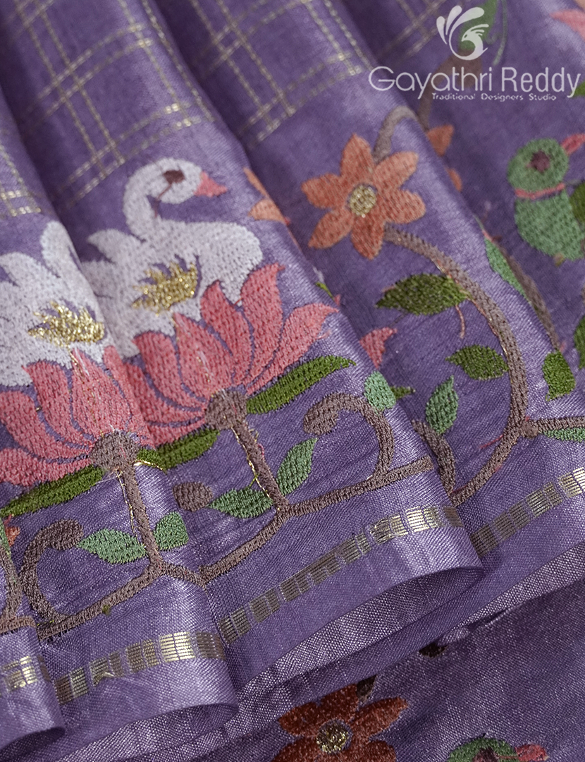 KHADI SILK WORK SAREE-KSW26
