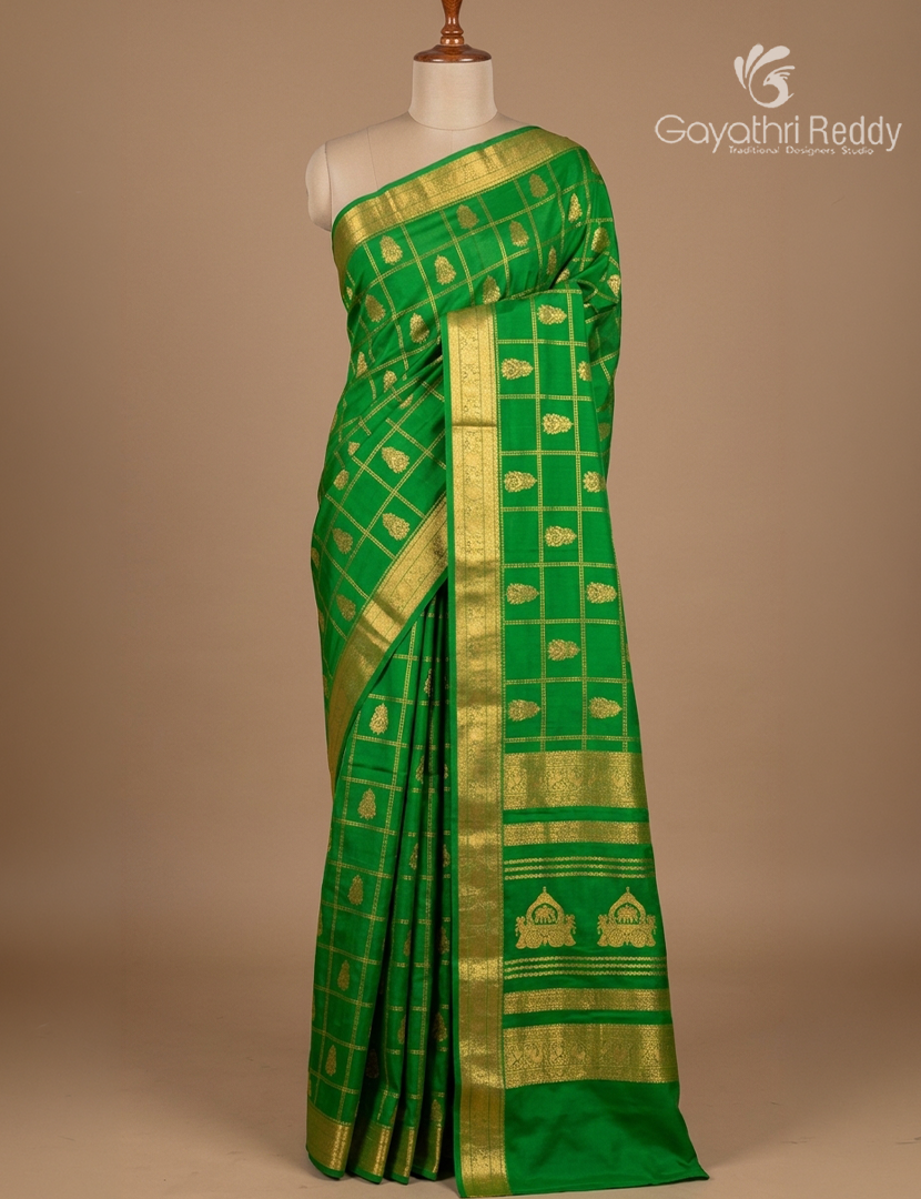 Pure Mysore Silk Saree in Green