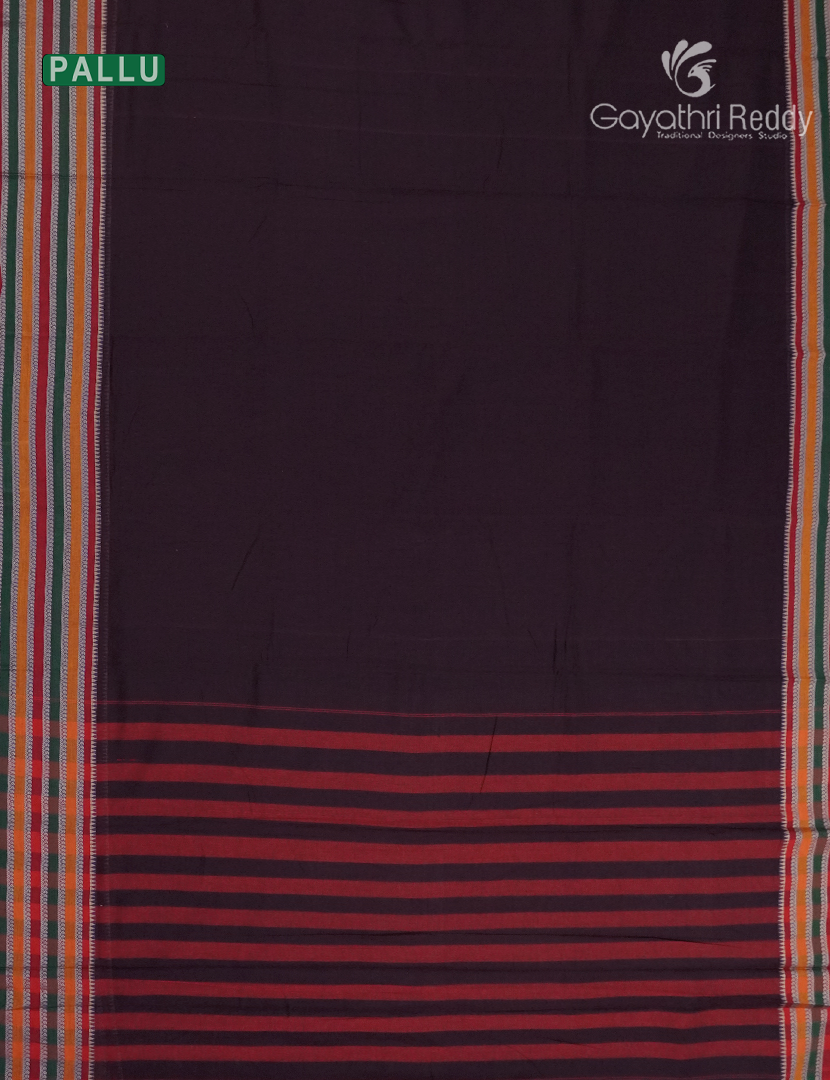 Pure Narayanpet Cotton Saree in Deep Plum