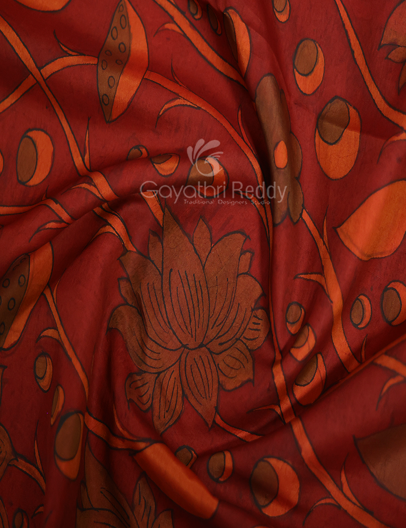 PURE KANCHI KALAMKARI PRINTED-KP5343