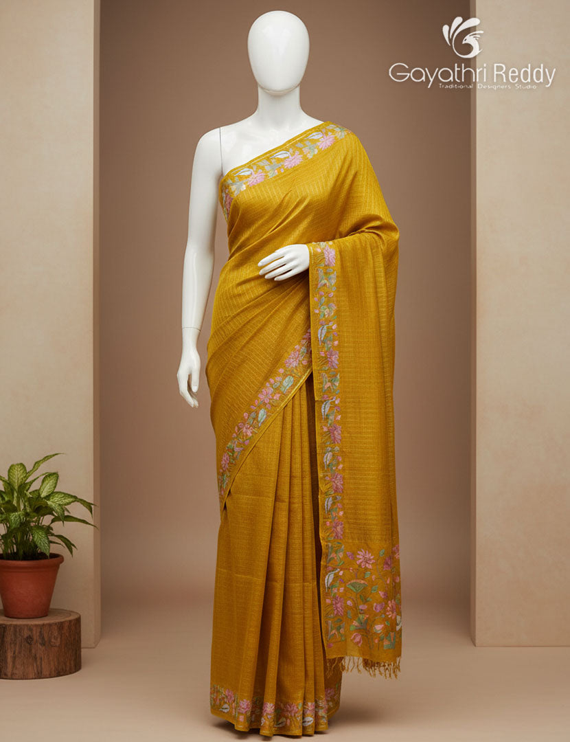 KHADI SILK WORK SAREE-KSW39