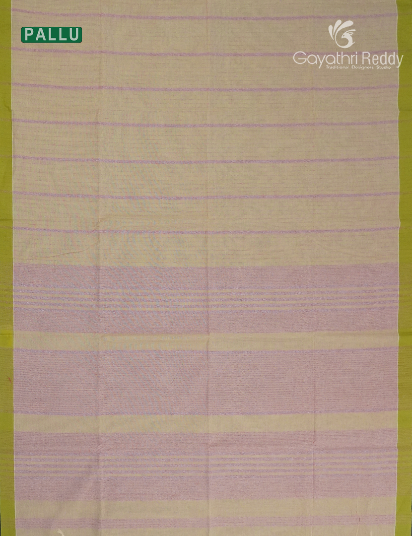 Pure Handloom Cotton Saree in Light Baby Pink