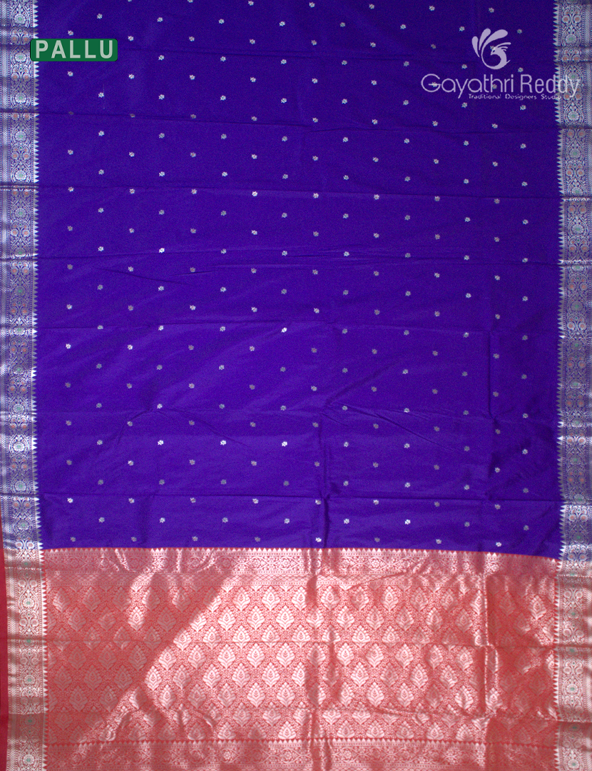 Semi Banaras Katan Silk Saree in Violet