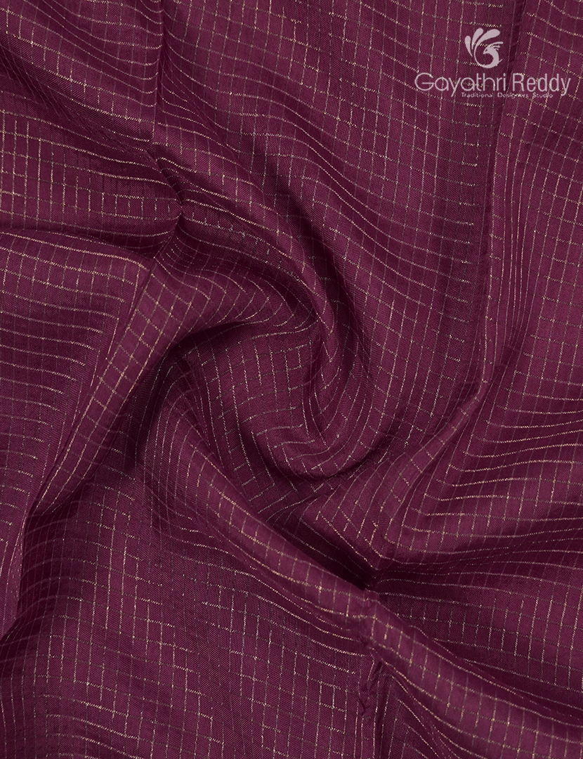 Semi Mysore Crepe Saree in Burgundy
