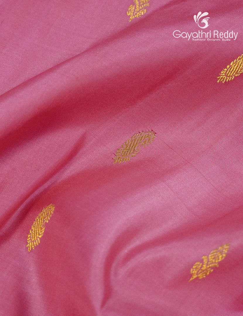 Pure Gadwal Silk Saree in Baby Pink