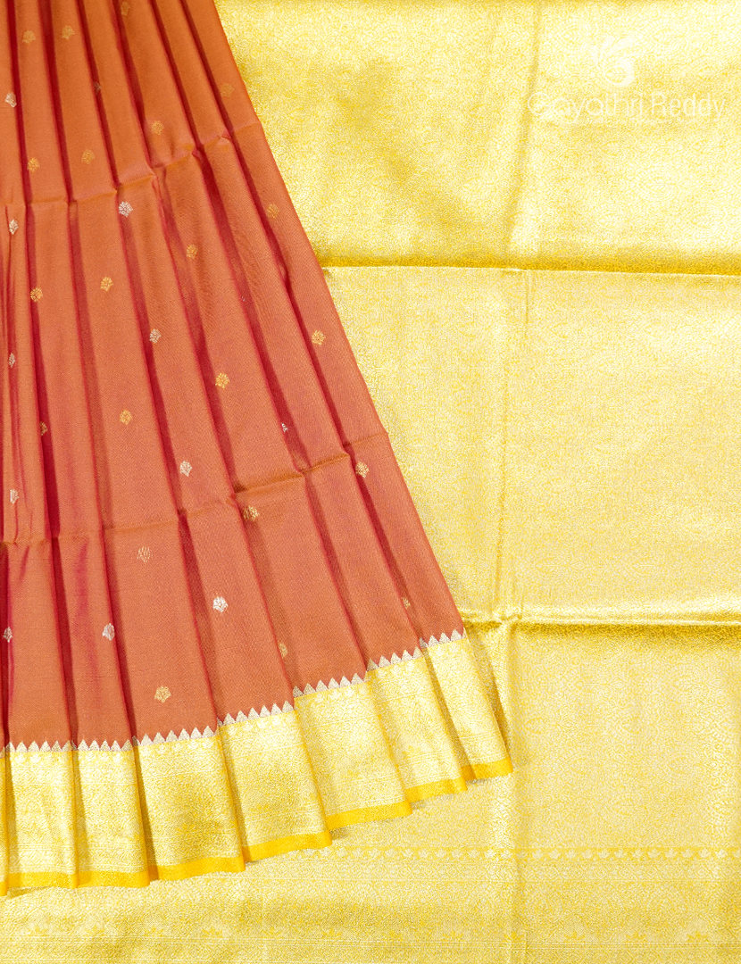 Semi Kanchipuram Art Silk Saree in Mustard