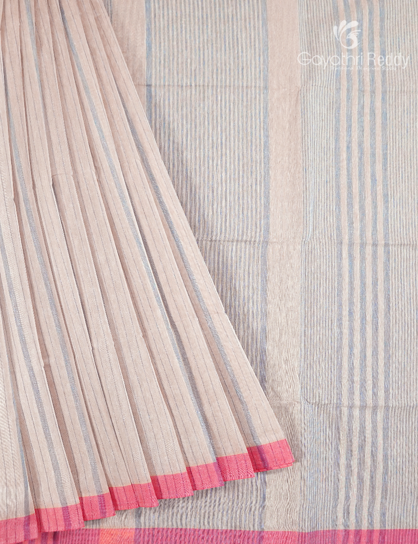Pure Handloom Cotton Saree in Cream