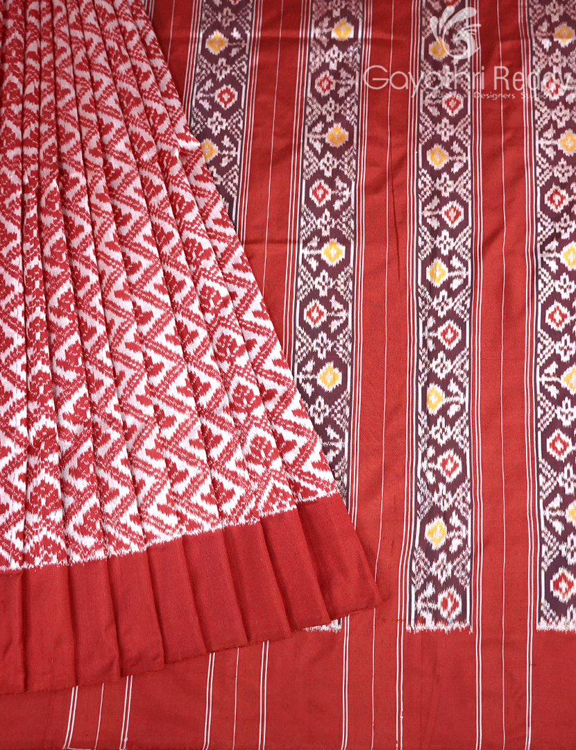 PURE TWILL IKKAT PATTU-IP782