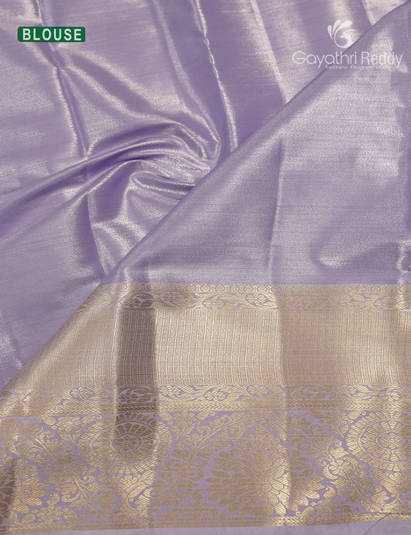 Semi Kanchipuram Silk Saree in Lavender