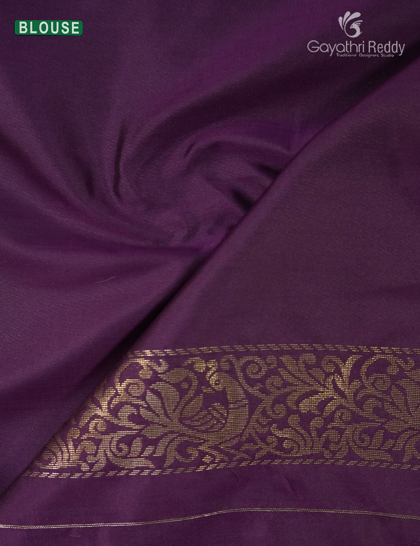 Semi Kanchipuram Art Silk Saree in Mehendi Green