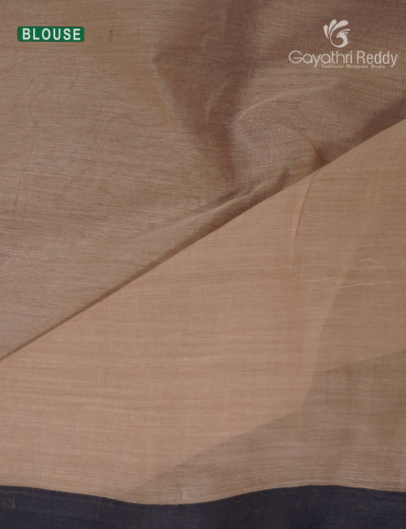 Jamdani Cotton Saree in Wheat