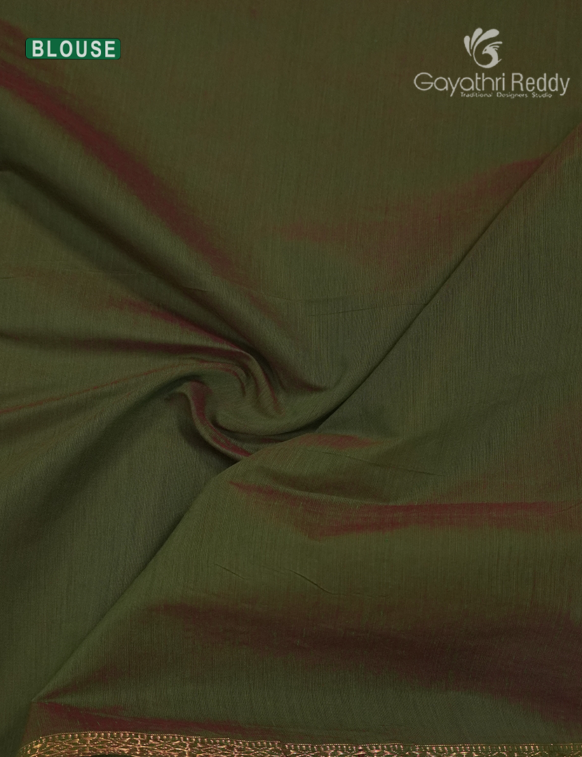 Sico Saree Red and Mehendi Green