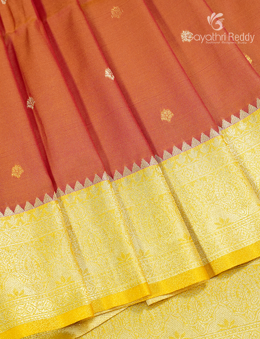 Semi Kanchipuram Art Silk Saree in Mustard
