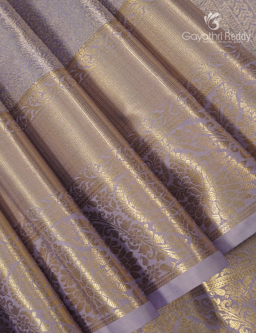 Semi Kanchipuram Silk Saree in Lavender