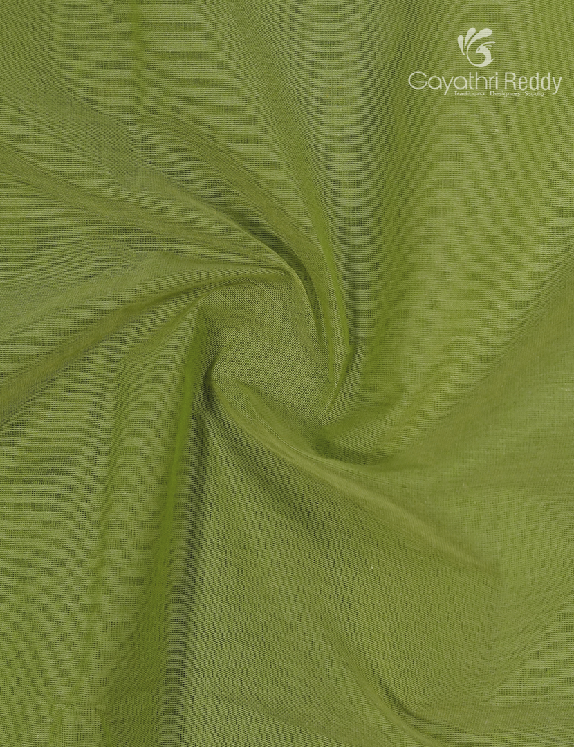 Pure Handloom Cotton Saree in Pista Green