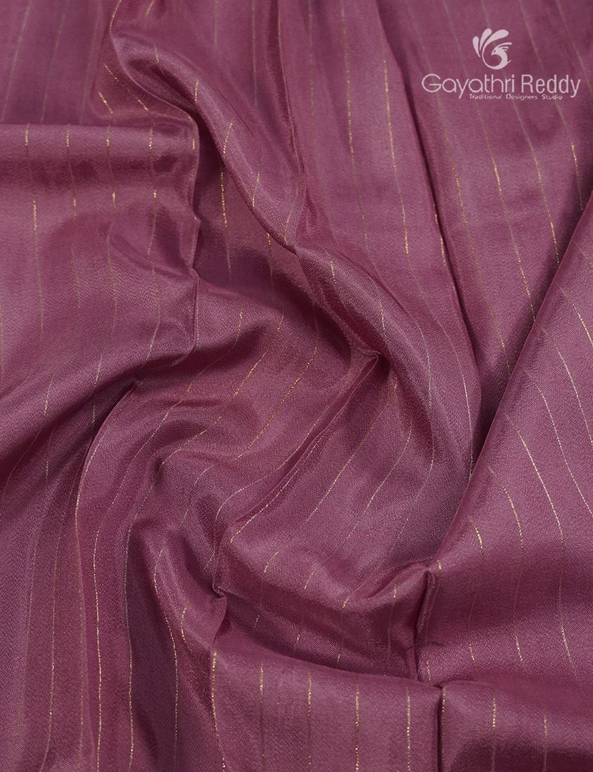 Semi Mysore Crepe Saree in Mauve Lavender and Brown