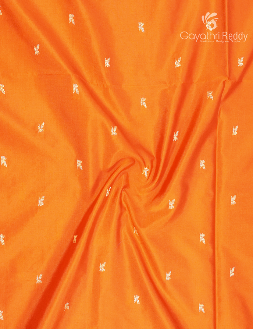 Semi Mysore Silk Saree in Orange