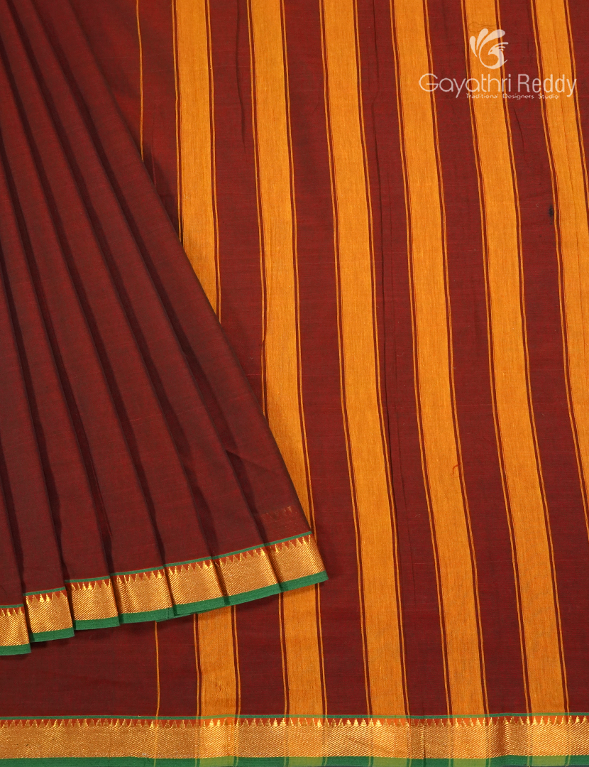 Pure Narayanpet Cotton Saree in Maroon