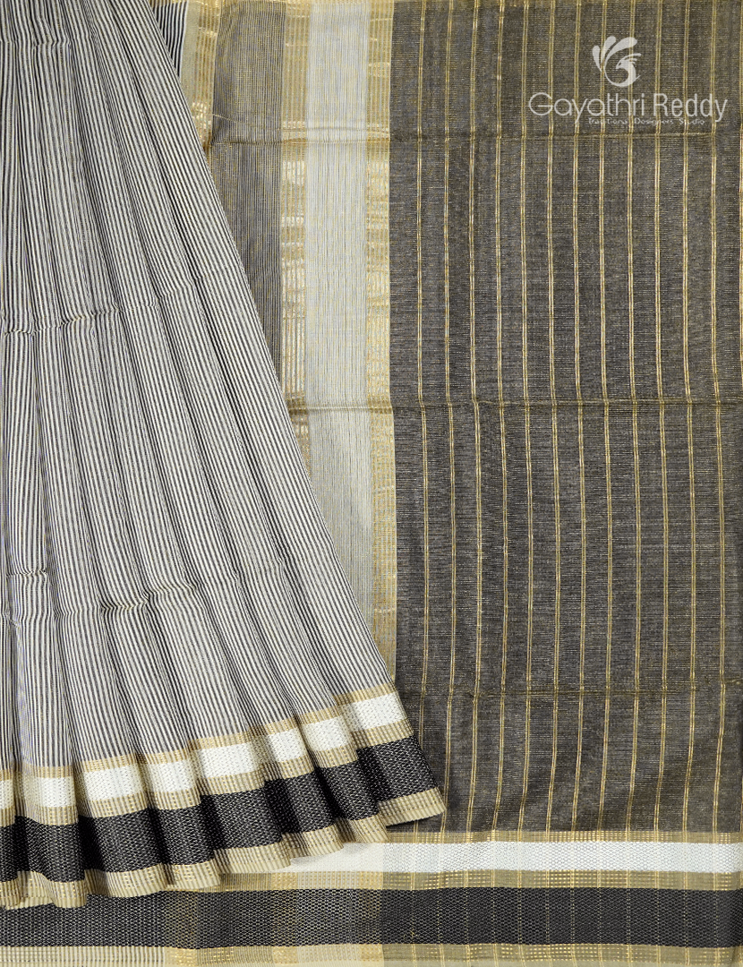 PURE CHANDERI MEDIUM BORDER SAREES -CPS1204