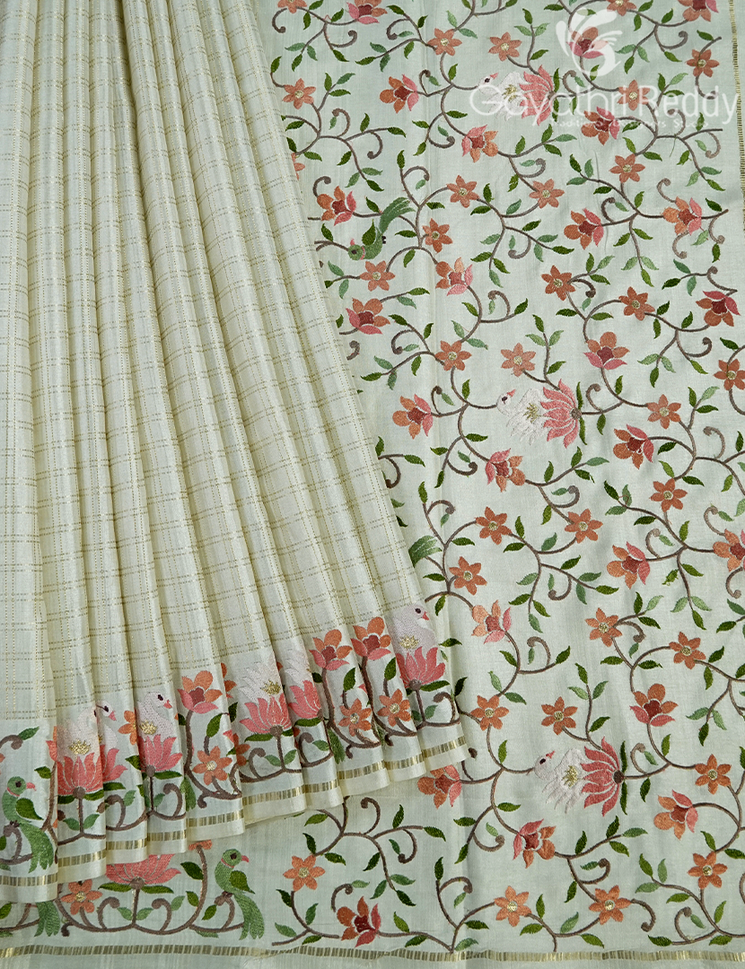 KHADI SILK WORK SAREE-KSW28