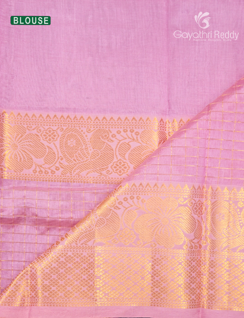 Pure Mangalagiri Langa Voni Set in Baby Pink