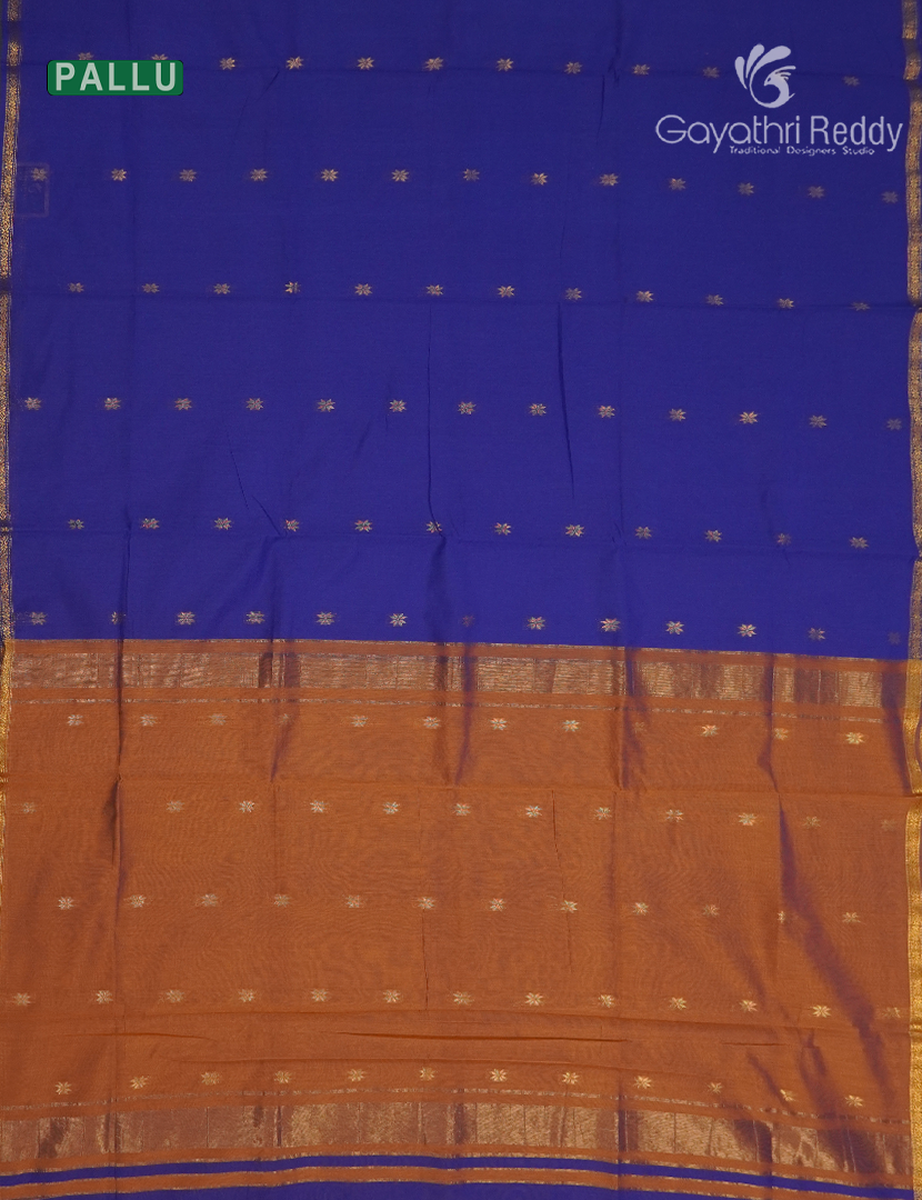 Sico Saree in Royal Blue and Mustard
