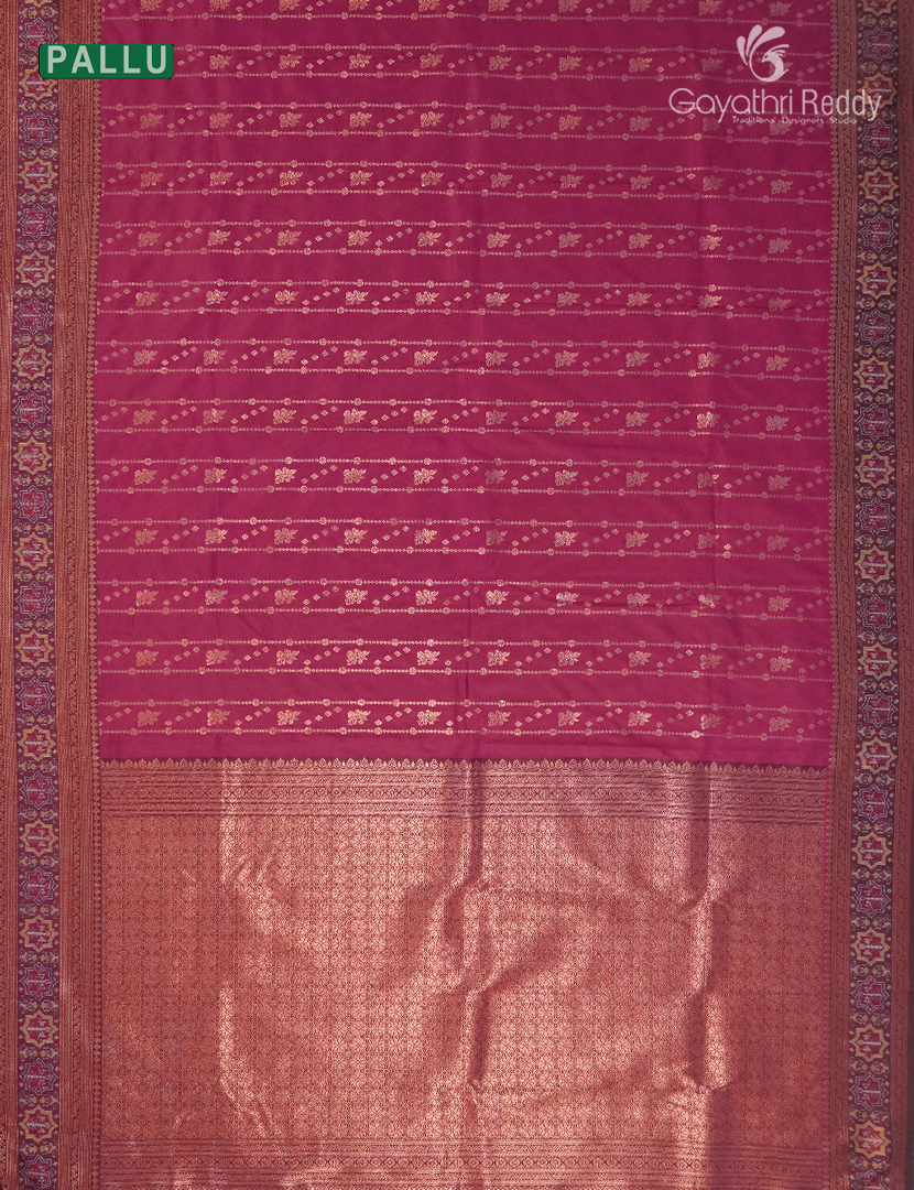 Semi Kanchipuram Art Silk Saree in Pink