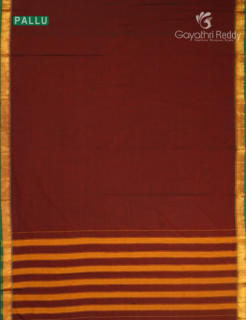 Pure Narayanpet Cotton Saree in Maroon