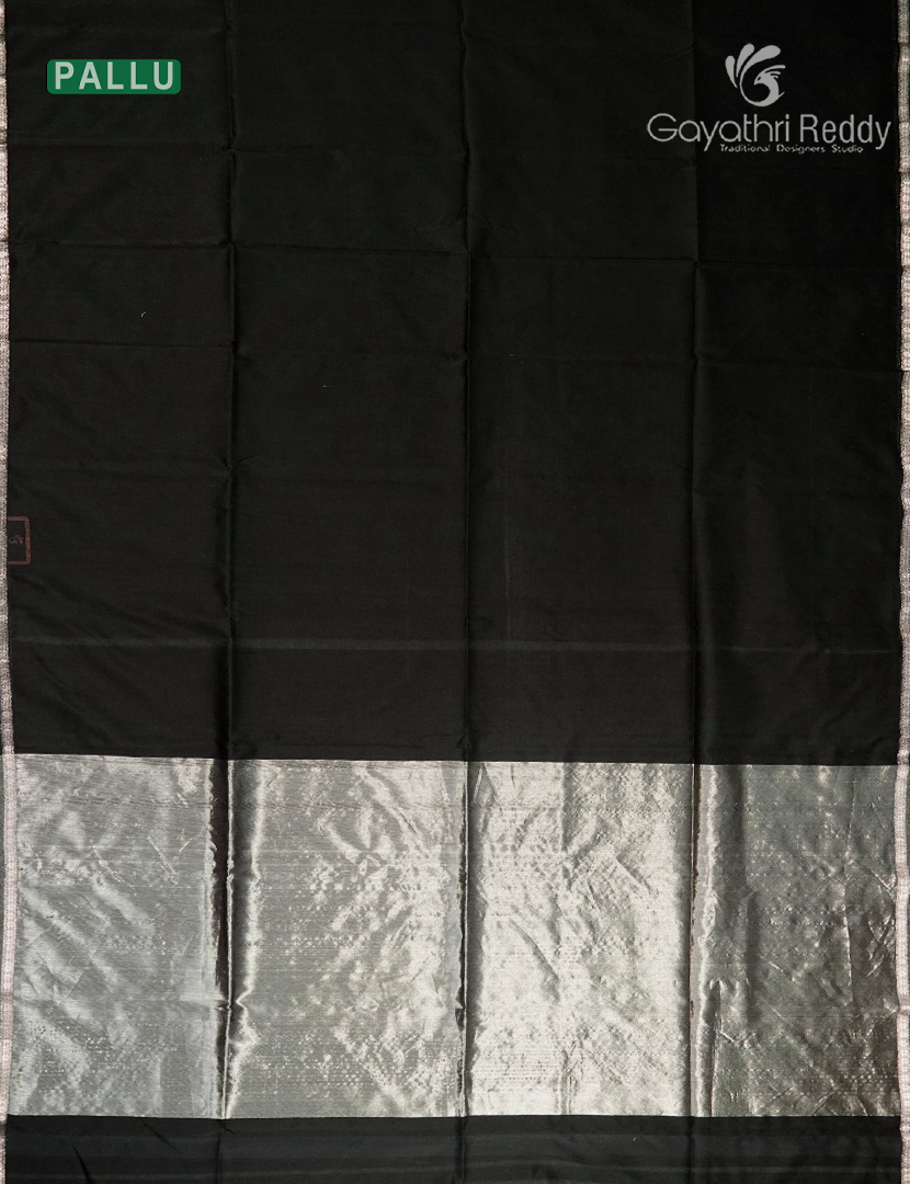 Pure Chanderi Sico Saree in Black
