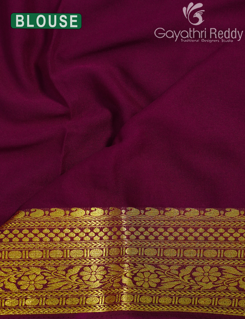 SEMI MYSORE CREPE SAREE-SMC384