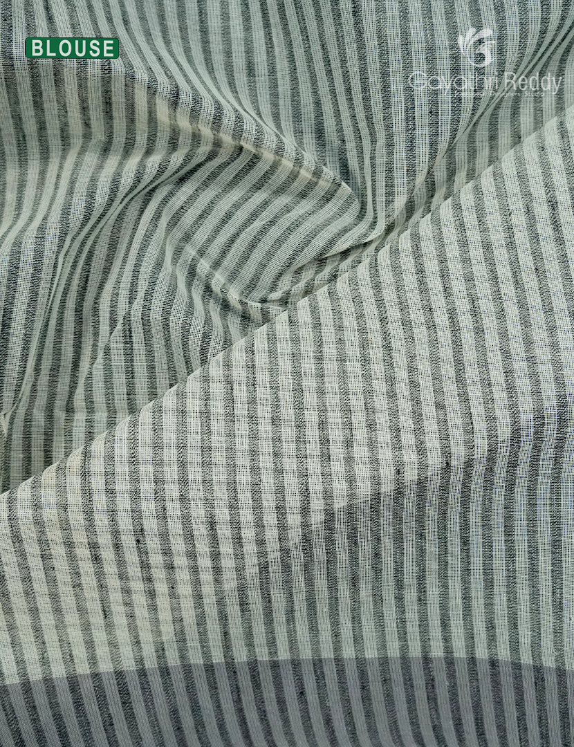 Pure Handloom Cotton Saree in Cream